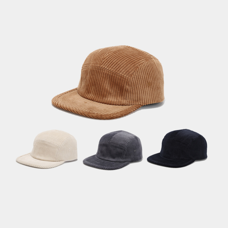 Corduroy Cap 5 Panel - Corduroy 5-panel pet met verstelbare sluiting,