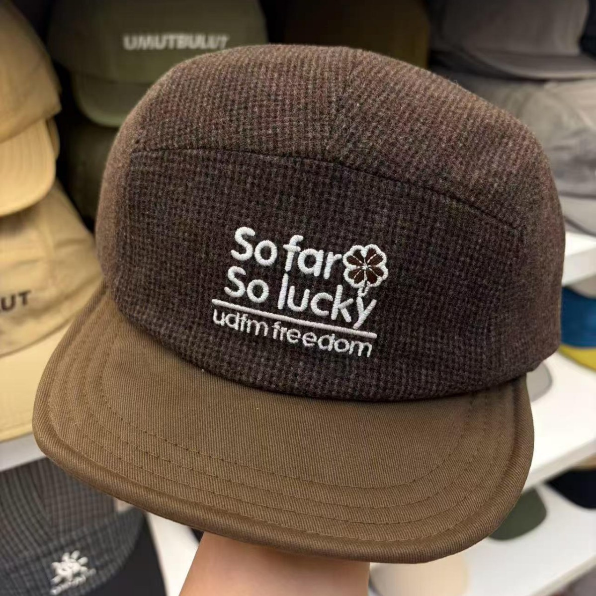 Corduroy Cap 5 Panel - Herfst Winter Baseball Cap met Letter