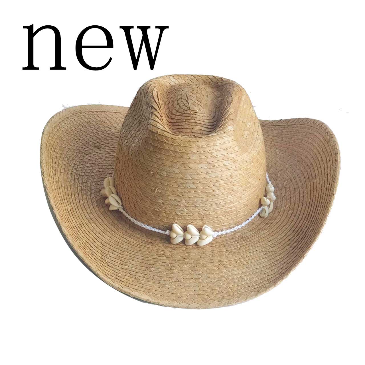 Cowboy Hat Straw - Palm cowboyhoed strohoed Panama hoed schelp
