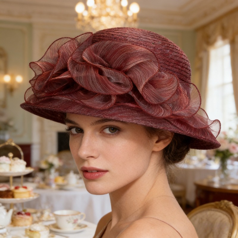 Sun Hat Wide Brim - Transparante gaas-zonnehoed voor dames Opvouwbare zonnehoed