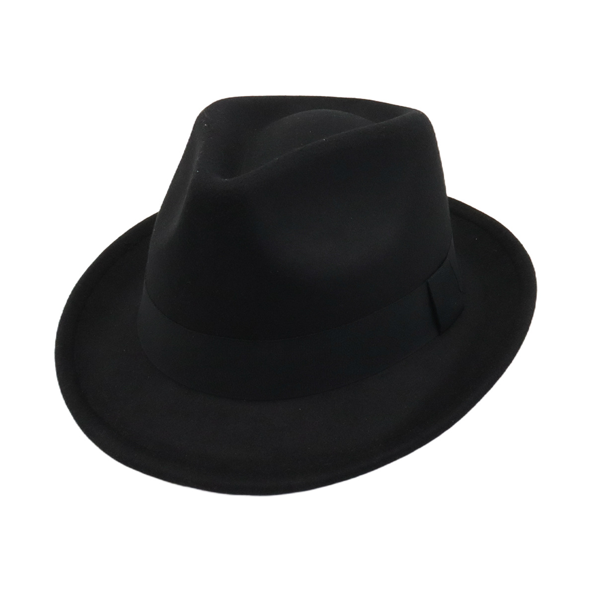 Fedora Hat Wool - Unisex brede rand wollen vilt cowboyhoed