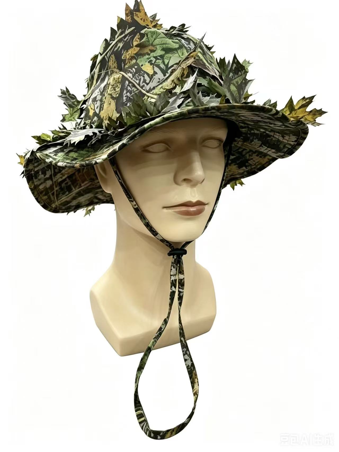Boonie Hat Tactical - Mannen Camouflage Boonie Hoeden 3D Bladeren