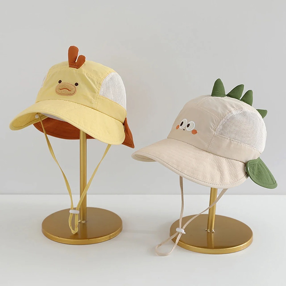 Visor Sun Hat - Schattige cartoon baby strandhoed met beren-