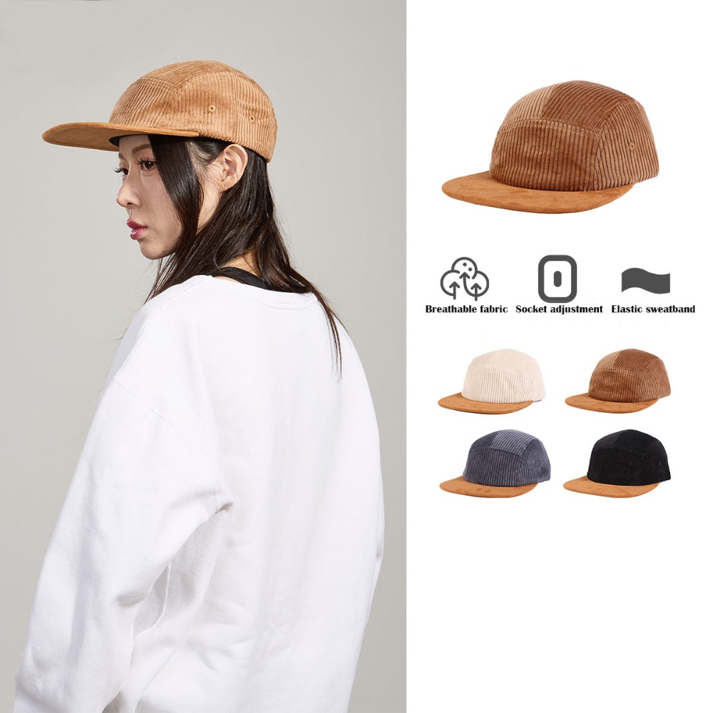 Veelzijdige retro flat brim ba - Corduroy Cap 5 Panel recensie en prijs