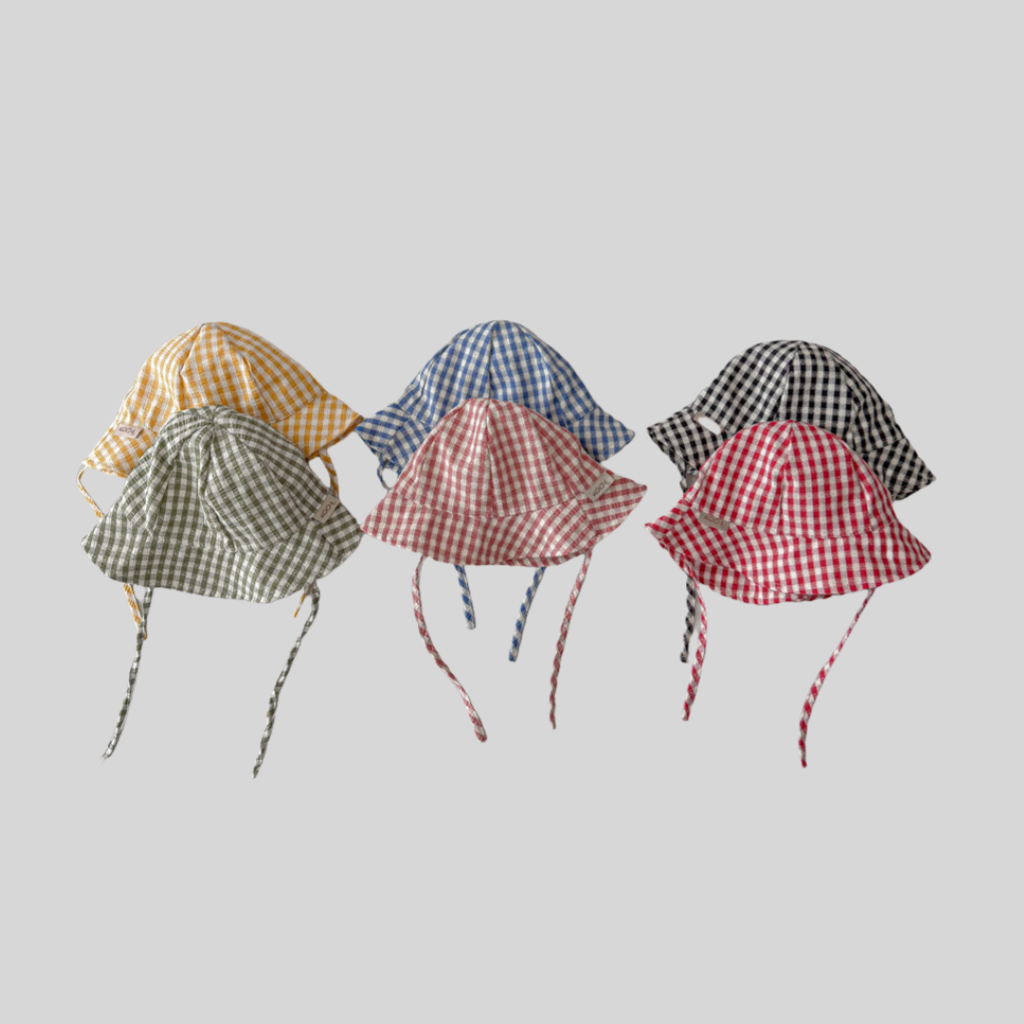 Ins stijl geruite baby-emmerho - Sun Hat Wide Brim recensie en prijs